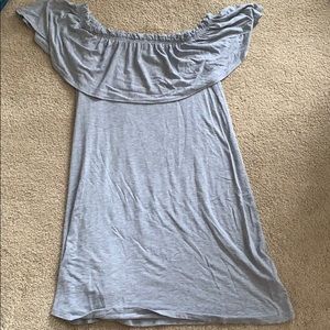 Abercrombie & Fitch knit off shoulder dress grey M